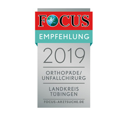 Focus Arztsuche: Empfehlung 2019 für Orthopädie/Unfallchirurgie im Landkreis Tübingen