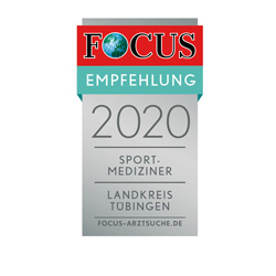 Focus Arztsuche: Empfehlung 2020 für Sportmedizin im Landkreis Tübingen